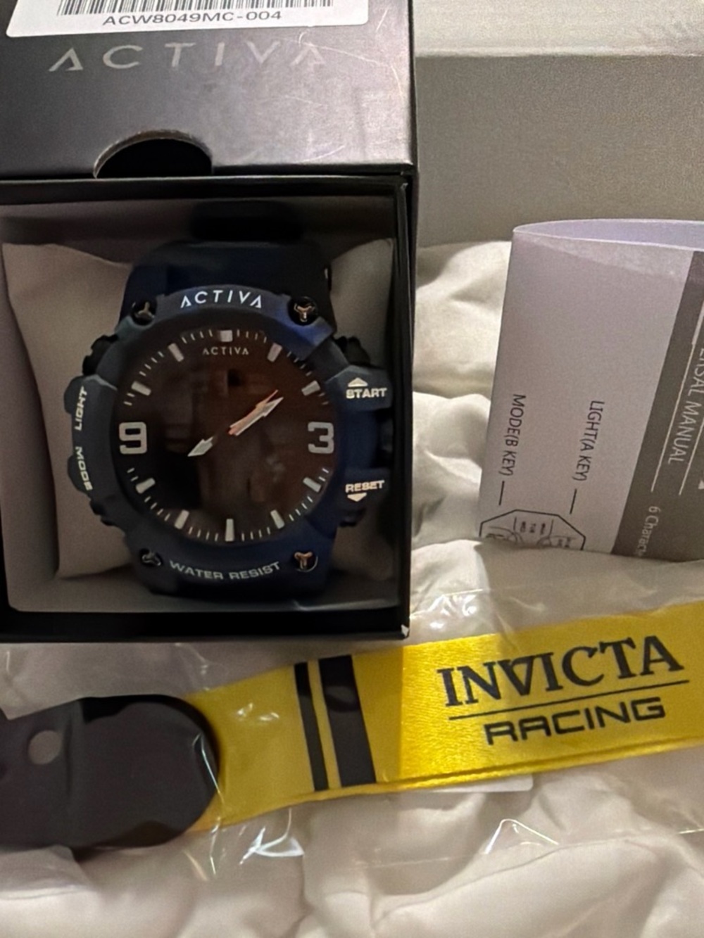 ACTIVA Men's Blue Water-Resistant Sport Watch